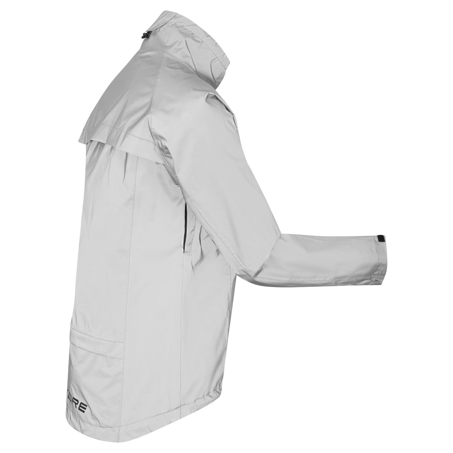 Ettore Night Glow Ladies Waterproof Breathable High Visibility Reflective Silver Cycling Jacket
