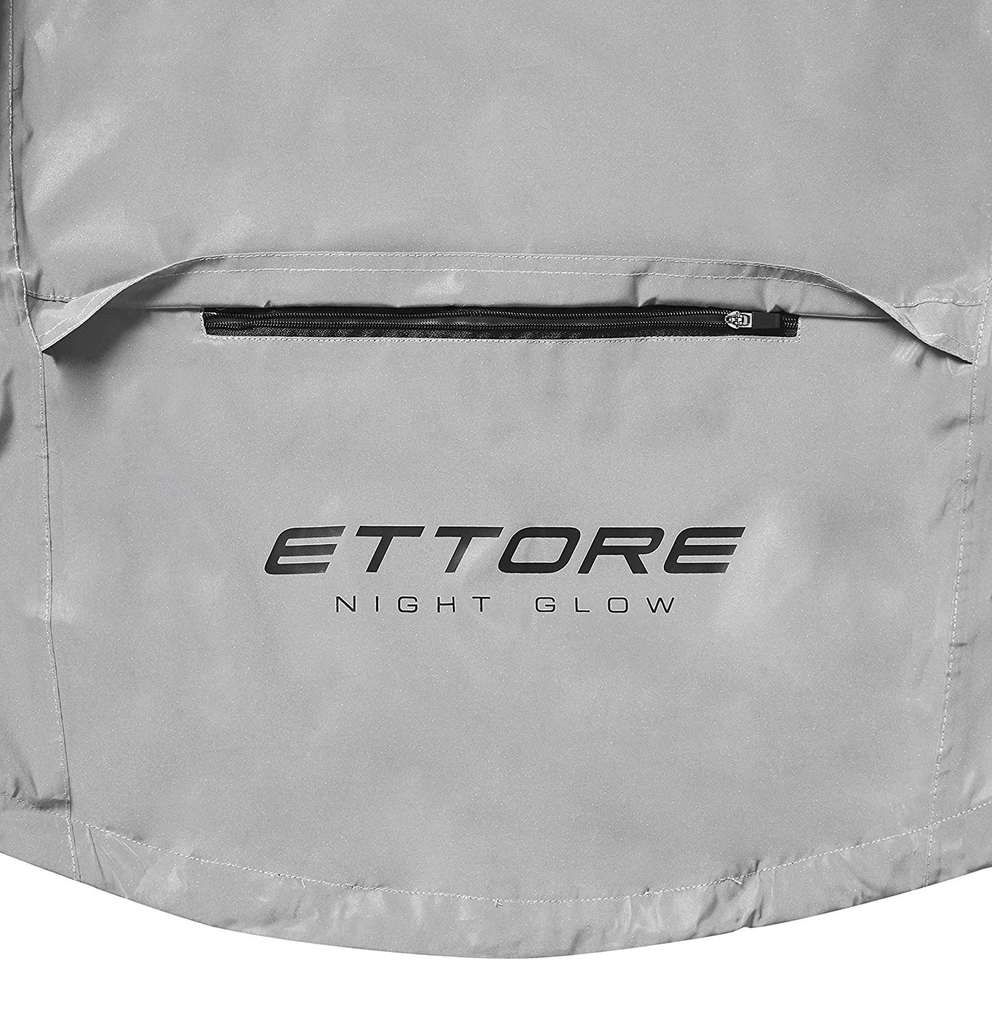 Ettore Night Glow Mens Waterproof Breathable High Visibility Reflective Silver Cycling Jacket
