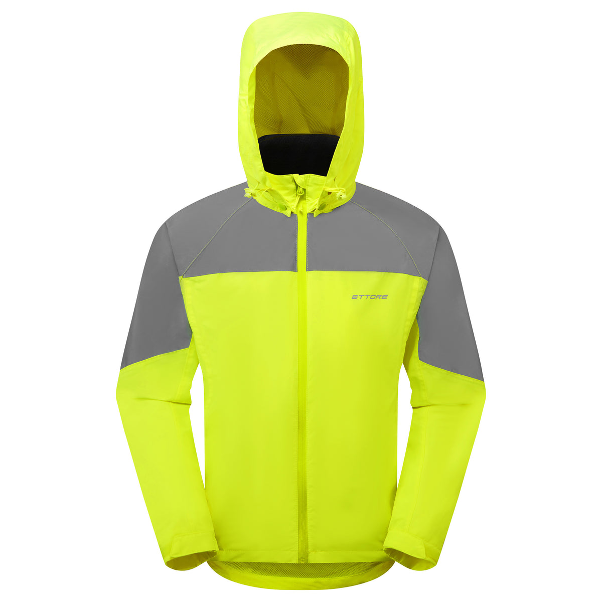Ettore Hybrid Glow Mens Waterproof High Visibility Cycling Jacket - Yellow