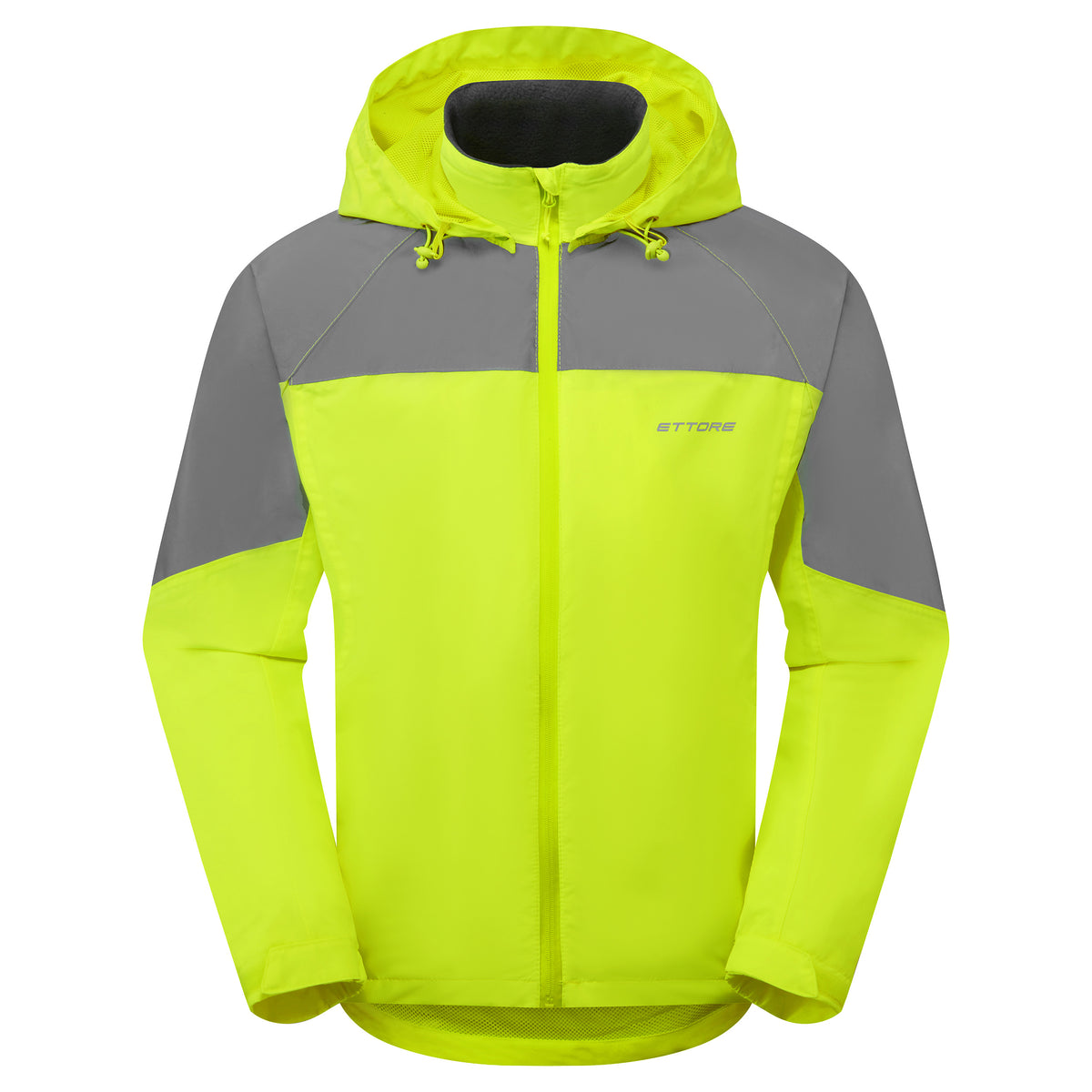 Ettore Hybrid Glow Mens Waterproof High Visibility Cycling Jacket - Yellow