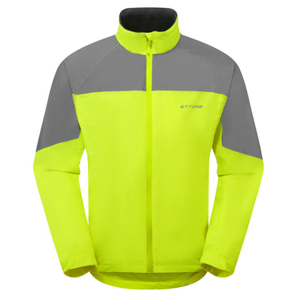 Ettore Hybrid Glow Mens Waterproof High Visibility Cycling Jacket - Yellow