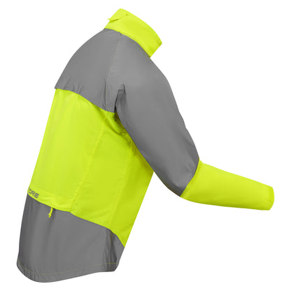 Ettore Hybrid Glow Mens Waterproof High Visibility Cycling Jacket - Yellow
