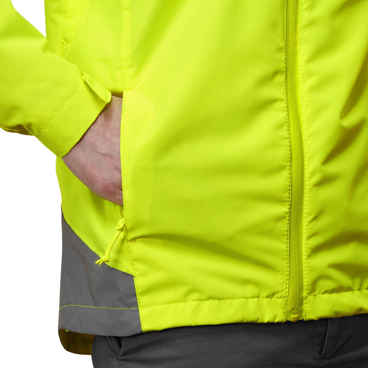 Ettore Hybrid Glow Mens Waterproof High Visibility Cycling Jacket - Yellow