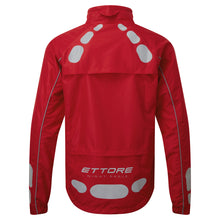 Load image into Gallery viewer, Ettore Night Eagle Mens Waterproof Breathable High Visibility Red Cycling Jacket

