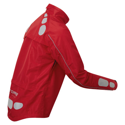 Ettore Night Eagle Mens Waterproof Breathable High Visibility Red Cycling Jacket