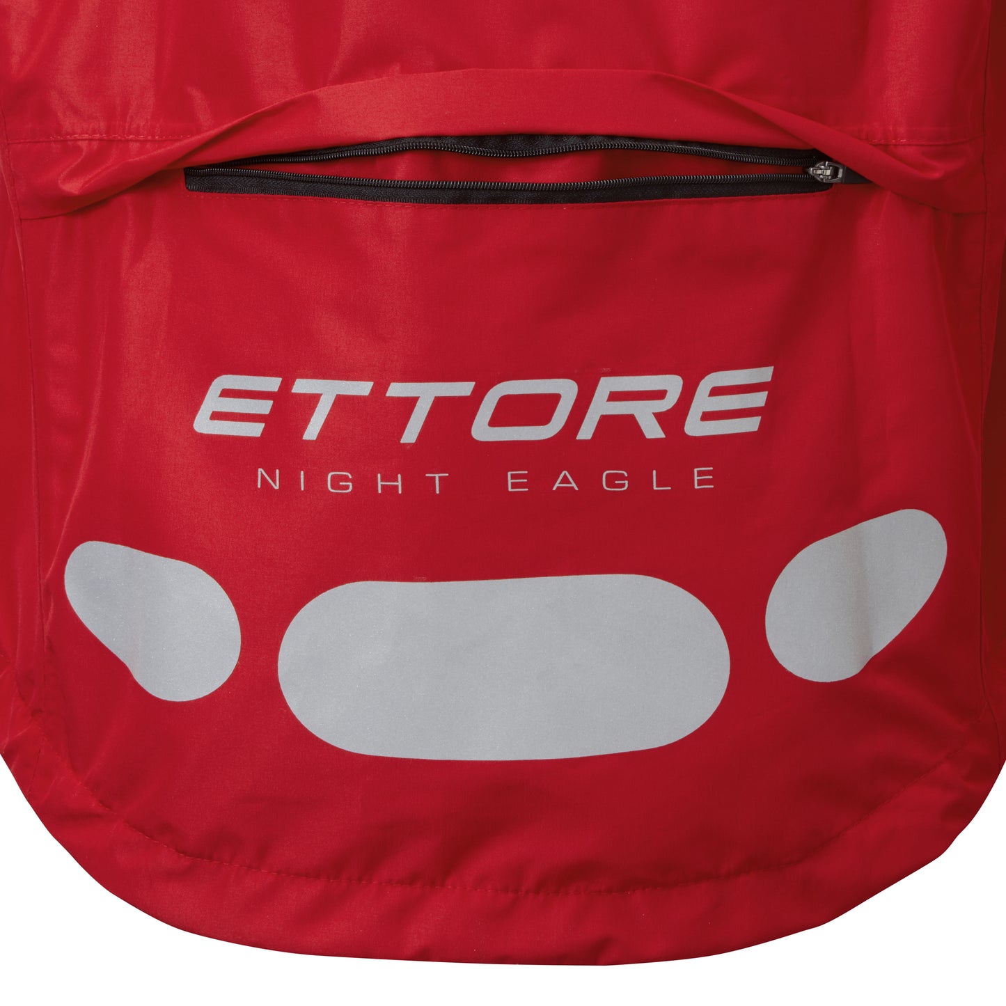 Ettore Night Eagle Mens Waterproof Breathable High Visibility Red Cycling Jacket