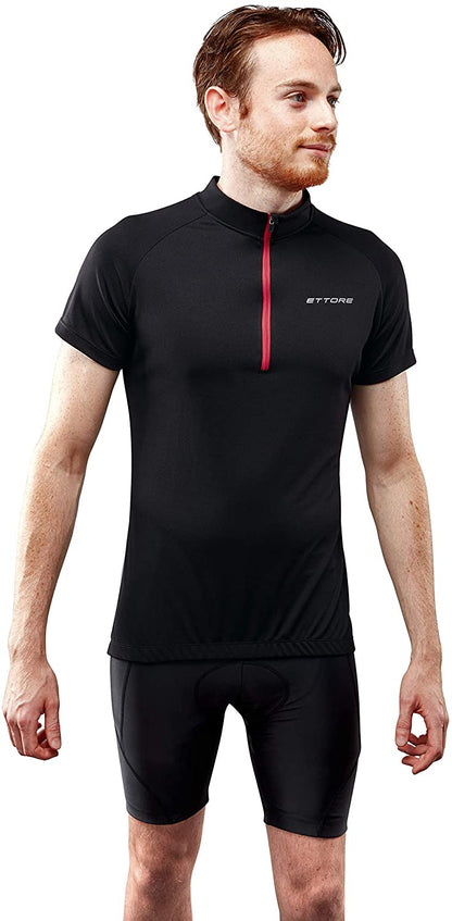 Ettore Vesica Mens Breathable Quick Dry Cycling Jersey Top Short Sleeve